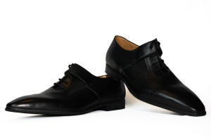 Pantofi de piele, Riva Mancini, negru- 2526