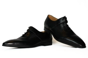 Pantofi de piele, Riva Mancini, negru- 2526