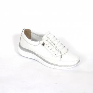 Pantofi sport dama Johan Scarpe, piele naturala,alb -1040