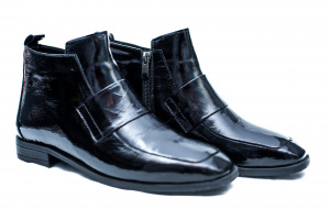 Botine dama Gitanos 102, negru lac
