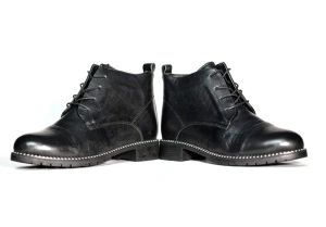 Ghete dama piele naturala, Johan Scarpe-700-negru - Img 2