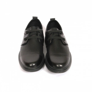 Pantof casual barbati Berliner, piele naturala, negru XL505 - Img 2