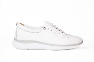 Pantofi dama, piele naturala, Johan Scarpe, alb -1040 - Img 3