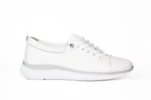 Pantofi dama, piele naturala, Johan Scarpe, alb -1040 - Img 3