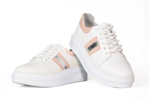 Pantofi sport dama Johan Scarpe, piele naturala, alb- 1453