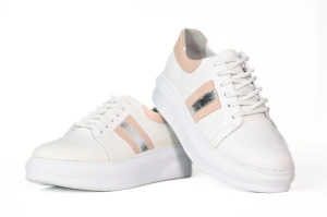 Pantofi sport dama Johan Scarpe, piele naturala, alb- 1453