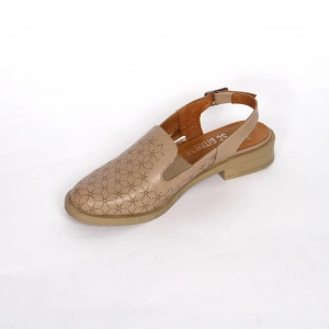 Sandale dama Gitanos, piele naturala, nisip 120 - Img 2