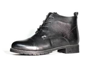Ghete dama piele naturala, Johan Scarpe-700-negru