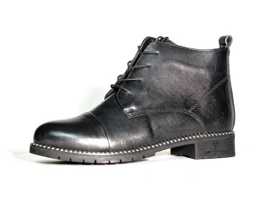 Ghete dama piele naturala, Johan Scarpe-700-negru