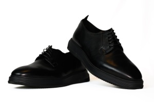 Pantofi barbati, pele naturala, Riva Mancini, negru- 7323