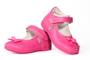 Pantofi copii, Melania, piele naturala, roz -1078
