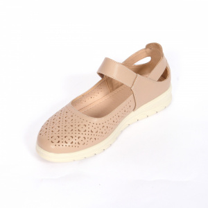 Pantofi dama de vara Berliner, piele naturala, bej - Img 3