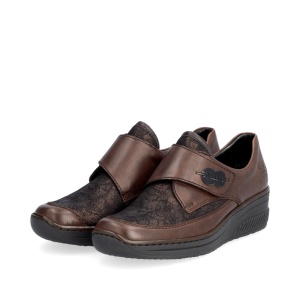 Pantofi dama piele naturala Rieker-487-maro - Img 4