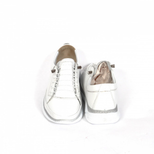 Pantofi sport dama Johan Scarpe, piele naturala,alb -1040 - Img 3