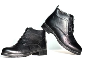 Ghete dama piele naturala, Johan Scarpe-700-negru - Img 3
