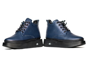 Ghete dama piele naturala, Kelik-2050-blue - Img 2