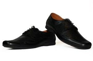 Pantofi barbati piele, Fabio Lenzi, negru- 891