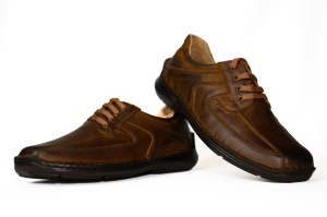 Pantofi barbati, piele naturala, Gitanos, maro - 319