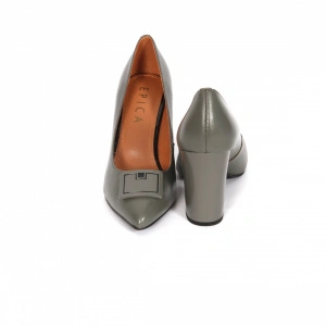 Pantofi dama Epica, piele naturala, gri inchis -1864 - Img 2
