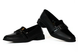 Pantofi dama, Nicolis, negru lac - 127461