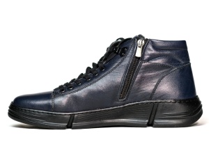 Ghete barbati piele naturala, Johan Scarpe-6602-blue - Img 3