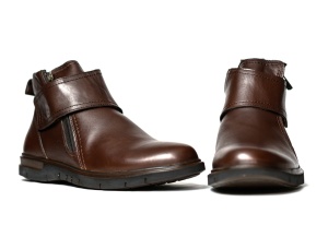 Ghete barbati piele naturala, Johan Scarpe-8105-maro - Img 2
