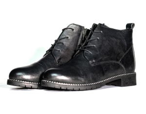 Ghete dama piele naturala, Johan Scarpe-700-negru - Img 4
