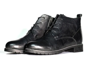 Ghete dama piele naturala, Johan Scarpe-700-negru - Img 4