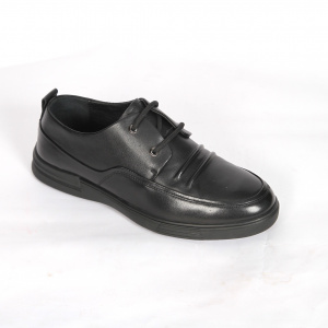 Pantofi bărbați piele naturala, casual Johan Scarpe 83300 negru