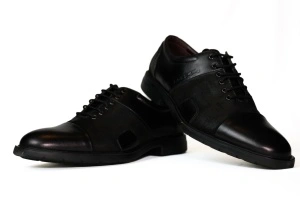 Pantofi barbati, piele naturala, Gitanos, negru- 6461