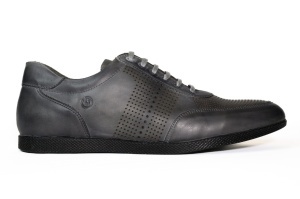 Pantofi barbati,piele naturala, Nevalis 104-gri - Img 2
