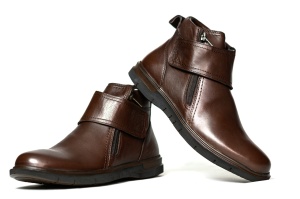 Ghete barbati piele naturala, Johan Scarpe-8105-maro - Img 3