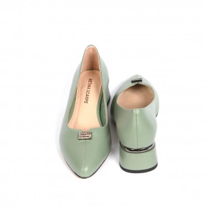 Pantofi dama Bettina Scarpe, piele naturala, verde - Img 3