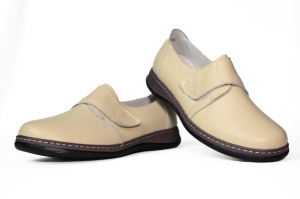 Pantofi dama, piele naturala, Angel Blue, bej -XH040