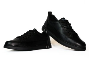 Pantofi piele barbati, Otter, negru- 19A