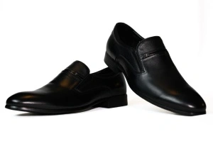 Pantofi barbati, piele naturala, Itter, negru- 614-N