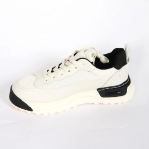 Pantofi sport barbati Berliner, piele naturala, alb cu negru - Img 3