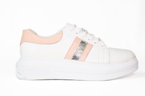 Pantofi sport dama Johan Scarpe, piele naturala, alb- 1453 - Img 2