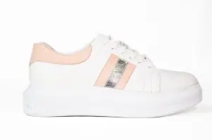 Pantofi sport dama Johan Scarpe, piele naturala, alb- 1453 - Img 2