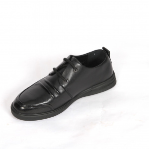Pantofi bărbați piele naturala, casual Johan Scarpe 83300 negru - Img 2