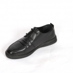 Pantofi bărbați piele naturala, casual Johan Scarpe 83300 negru - Img 2