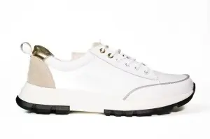 Pantofi dama sport, Angel Blue, piele naturala, alb - T5016 - Img 3