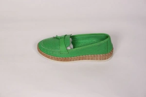 Pantofi pentru femei, piele naturala, Green Foot 336 verde