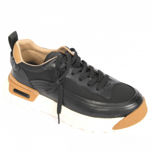 Pantofi sport barbati , piele naturala,Berliner-23017- negru