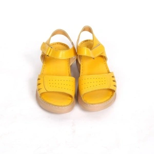 Sandale dama Nicolis, piele naturala, galben - Img 2