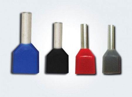 PINI TERMINALI IZOLATI DUBLI ROSU 2x 1/8 mmp - pac 100 buc