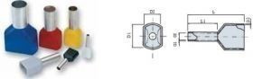 PINI TERMINALI IZOLATI DUBLI ROSU 2x 1/8 mmp - pac 100 buc - Img 2