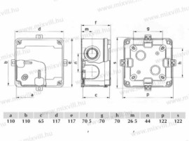 CUTIE PLASTIC ABS 110X110X65 IP67 - Img 2