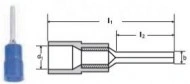 PAPUCI IZOLATI TIP SPADA 1,5 - 2,5/10,5 MMP - BLUE/100 buc