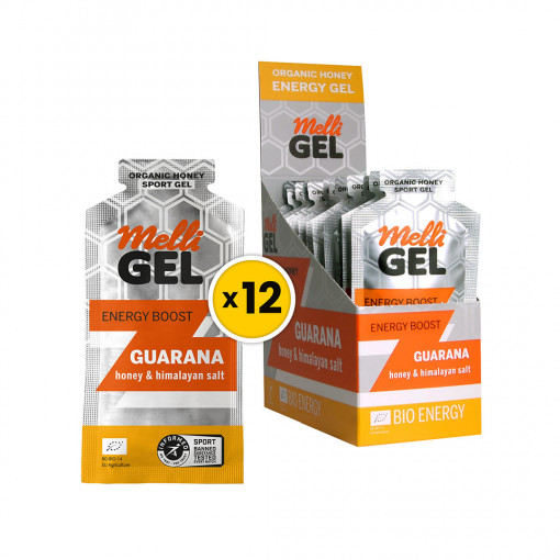 БИО Енергиен меден спортен гел MelliGEL Guarana кутия (12бр)